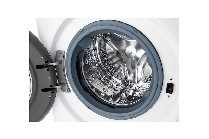 LG غسالة سعة 12 كجم مع مجفف سعة 8 كجم ، غسالة ذات تحميل أمامي بتقنية ™AI DD (عناية ذكية مع حماية أكبر بنسبة ٪18 للأقمشة) ، لون أبيض ، لوحة معدنية جديدة ، بخار + (العناية بالتجاعيد والحساسية) ، غسيل تربو 360 (39 دقيقة) ، ThinQ™ (Wi-Fi) ،, WSV1208WHT