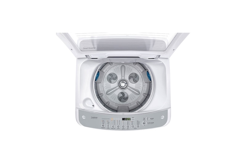 LG غسالة ملابس ذات تعبئة علوية بسعة 11 كيلوجرام، لون أبيض، حركة العاكس الذكية، تشخيص ذكي, WTSV11BW