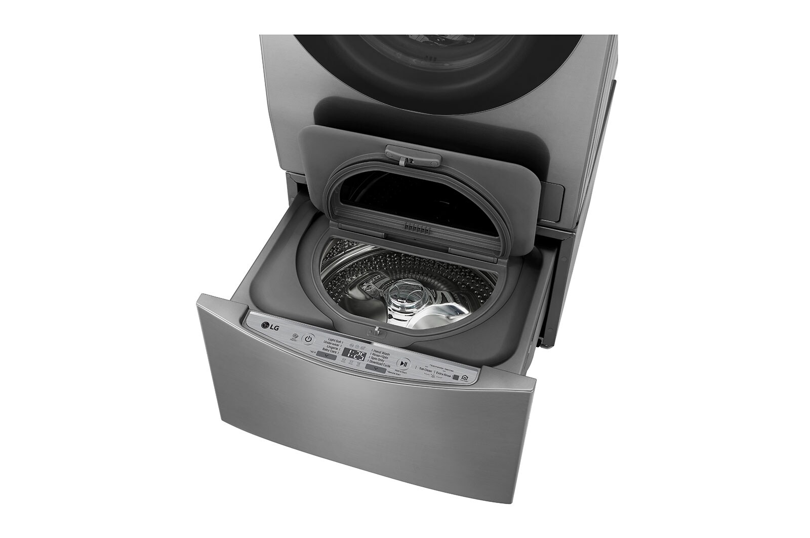 LG غسالة 2.0Mini Wash كجم، لون فضي، توافق تام مع غسالة TWINWash من إل جي.حل مثالي للأحمال اليومية الخفيفة., WTT02TLXMN