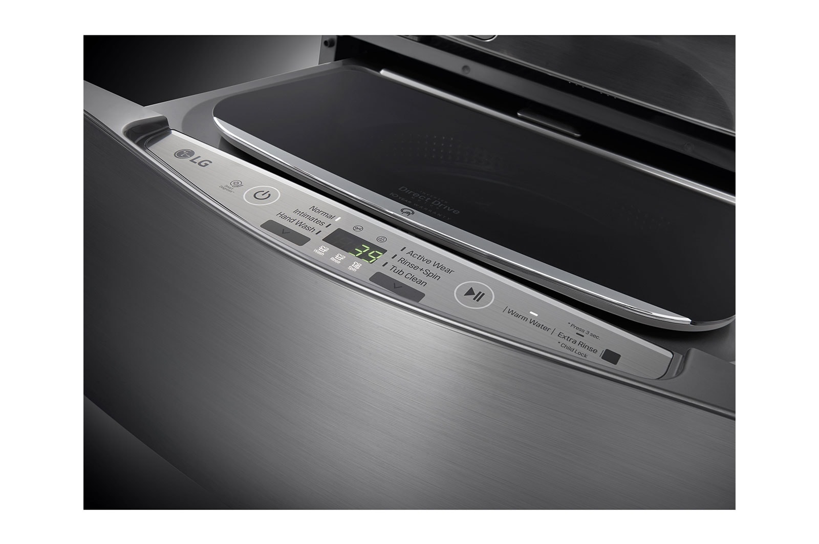LG غسالة 3.5Mini Wash كجم، لون فضي، توافق تام مع غسالة TWINWash من إل جي.حل مثالي للأحمال اليومية الخفيفة., WTT03TLXMN