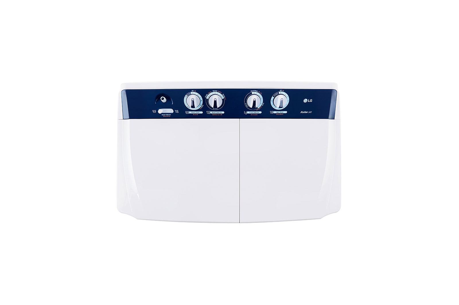 LG غسالة حوض مزدوج | سعة 10.5 كجم | مزودة بتقنية Roller Jet Pulsator, WTT1108OW