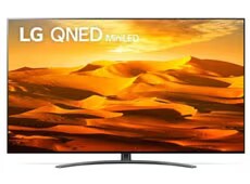 تلفزيون QNED MiniLED من إل جي بدقة 4K حقيقي. مقاس 86 من السلسلة 91. معالج ألفا 7 الجيل الخامس لذكاء إصطناعي.