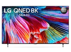 تلفزيون QNED من إل جي بدقة 8K حقيقي. مقاس 86 من السلسلة 99. تقنية MiniLED, معالج ألفا 9 الجيل الرابع لذكاء إصطناعي برو.