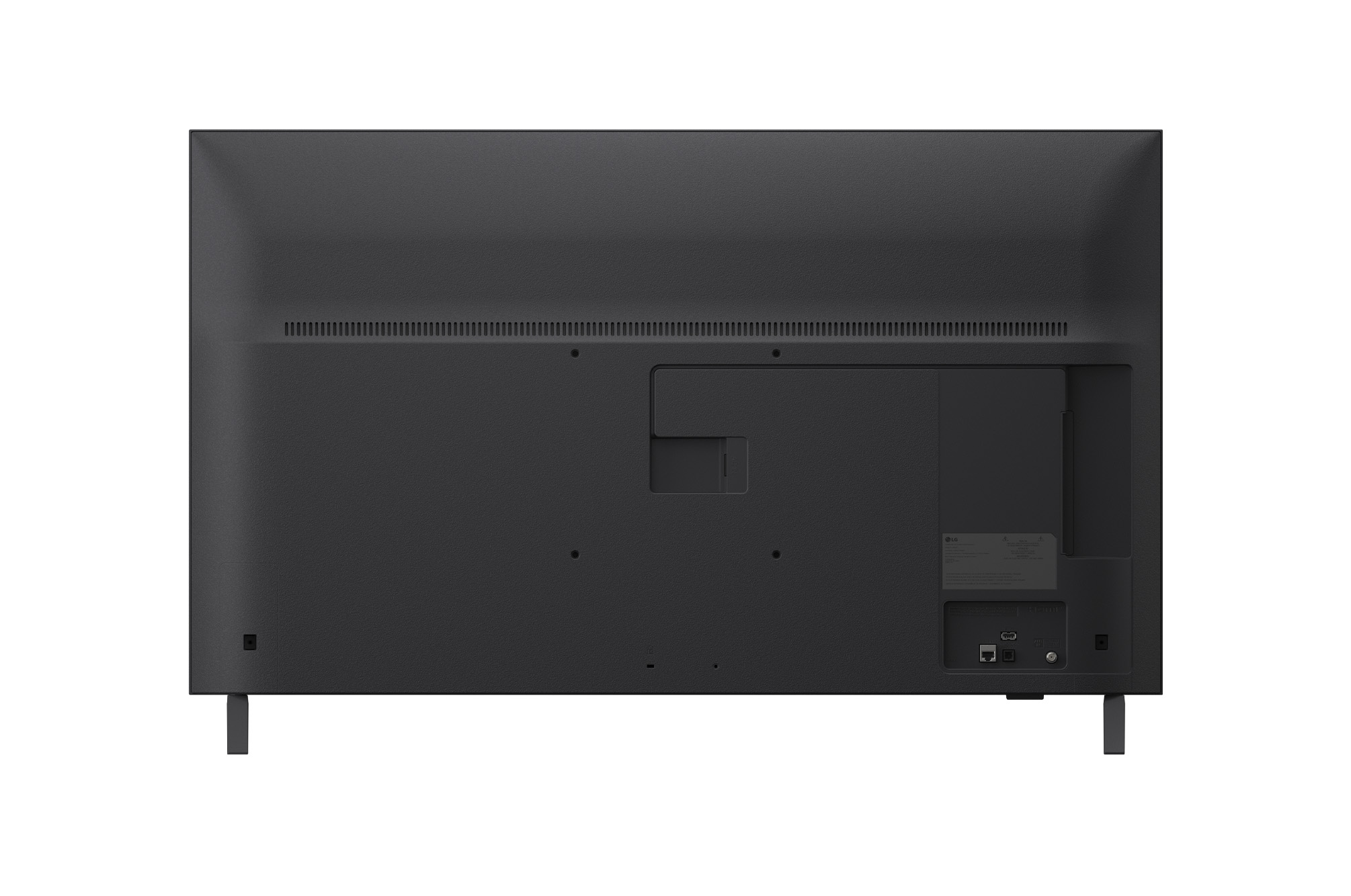 Rear view of LG UHD UA75 TV.