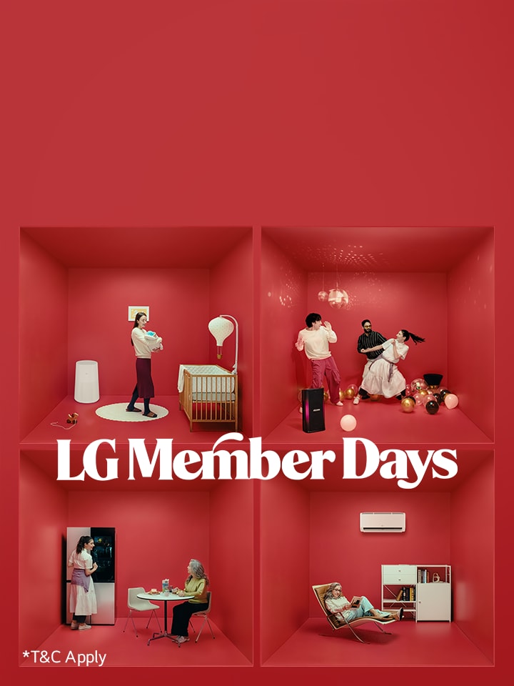 LG Member Days hero banner featuring exclusive member offers with savings of up to 65%, available from 18 Aug to 7 Sep.