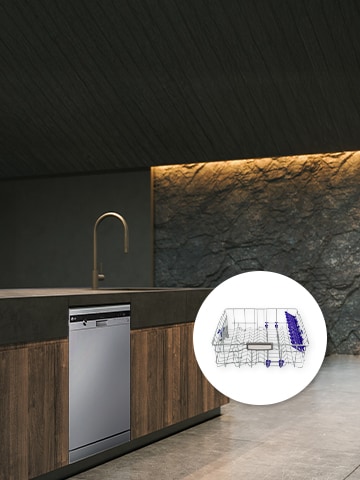 This is a picture of the LG dishwasher and its accessory.
