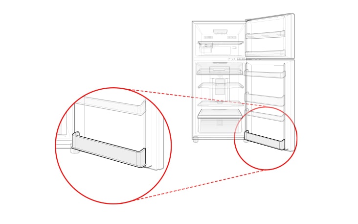 This is the basket that connects to the bottom of the refrigerator compartment
