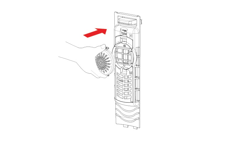 Replace the filter to the original position