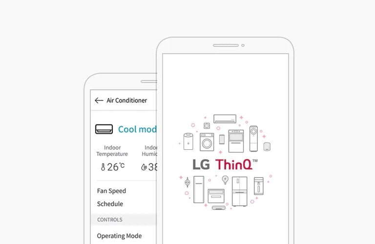 LG ThinQ™ application allows users to conveniently monitor and control their air conditioners