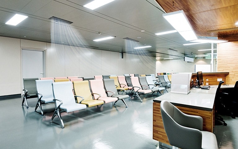 An image of common areas with air conditioning on.