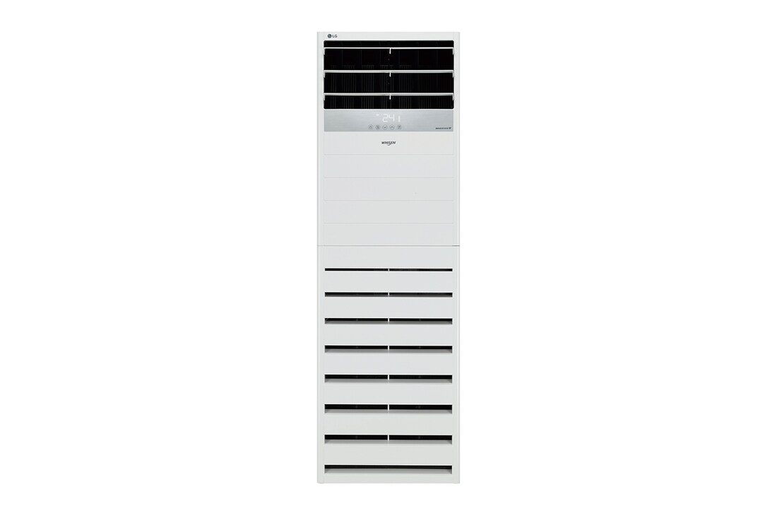 LG Floor Standing is a tall rectangular shape and has air outlets with filter on the top and bottom.