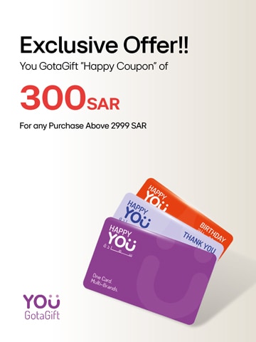 You GotaGift Happy Weekend Coupon of 300 SAR for any Purchase Above 2999 SAR
