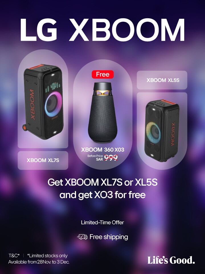 Buy XBOOM XL7S or XL5S and Get XO3 for Free