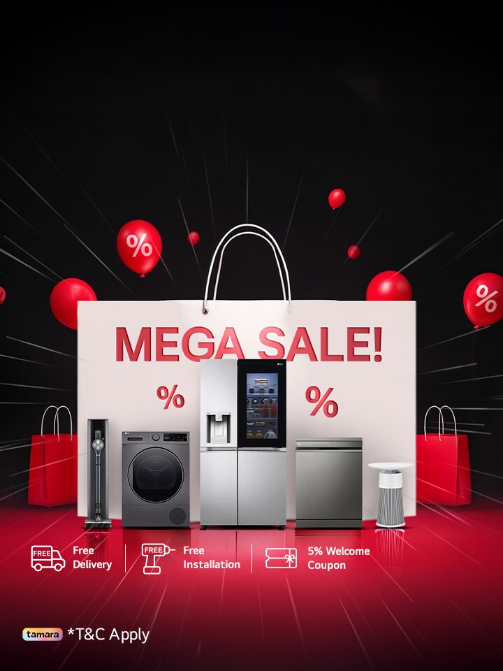 Upgrade your home with the LG Mega Sale 2025! Enjoy up to 50% off on refrigerators, washing machines, air conditioners, and more. Shop top-quality home solutions at unbeatable prices.