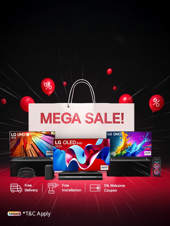 Experience the best in entertainment with LG’s Mega Sale 2025! Get up to 50% off on OLED, QNED, UHD TVs, and audio devices. Limited-time offers on premium LG screens.