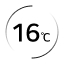 Icon marked with 16 degrees	