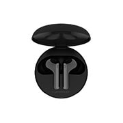LG TONE Free FN7 True Wireless Bluetooth Earbuds with UVNano 99.9% Bacteria Free Wireless Charging Case, Wireless Headphones with Triple Microphones for Work/Home Office, IPX4 Water-Resistant, Black, Noise cancelling, HBS-FN7