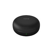 LG TONE Free FN7 True Wireless Bluetooth Earbuds with UVNano 99.9% Bacteria Free Wireless Charging Case, Wireless Headphones with Triple Microphones for Work/Home Office, IPX4 Water-Resistant, Black, Noise cancelling, HBS-FN7