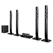 Front view of LG Home theater LHD756, 5.1ch Surround system (4 Tallboy), 1,200W, Bluetooth, FM radio, Bass Subwoofer, DVD HTS LHD756