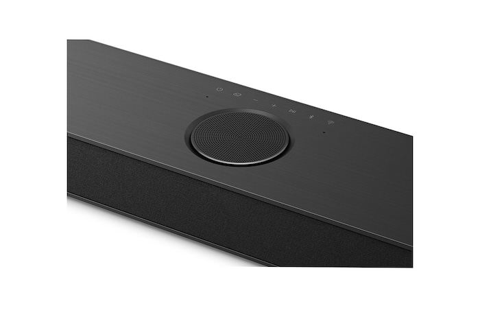Top angled view of the center of LG Soundbar S80TR