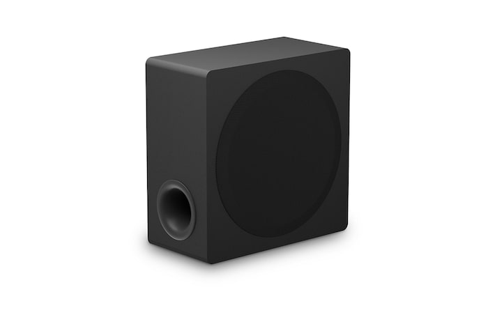 Angled view of subwoofer