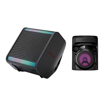 Front view of LG xboom Stage 301 | Bluetooth Speaker | xboom Signature Sound by will.i.am for Parties and Performances + LG XBOOM XL2S STAGE301.XL2S001