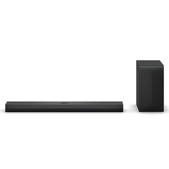 Front view of LG Soundbar S70TY and SubWoofer