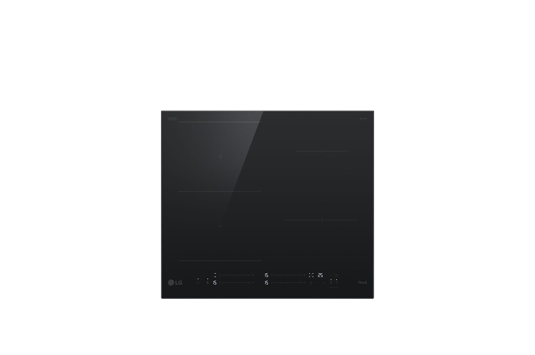 Top view of Induction Cooktop with lights on 