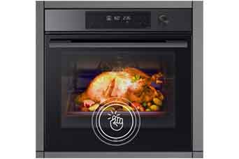 It's an animation that lights up when you tap on the oven door.