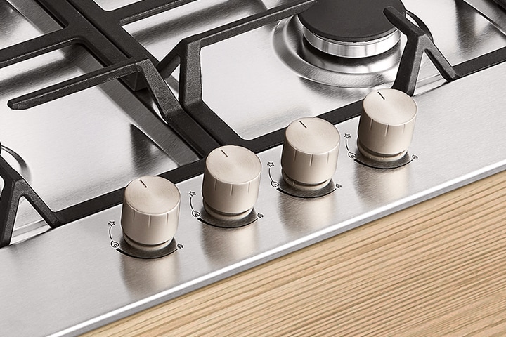 The knob design of LG gas hob.