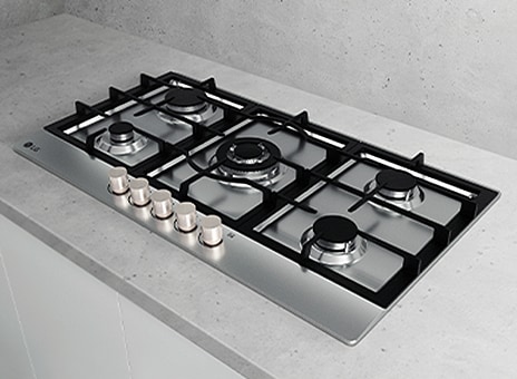 This is the image of the kitchen interior with LG gas hob installed.