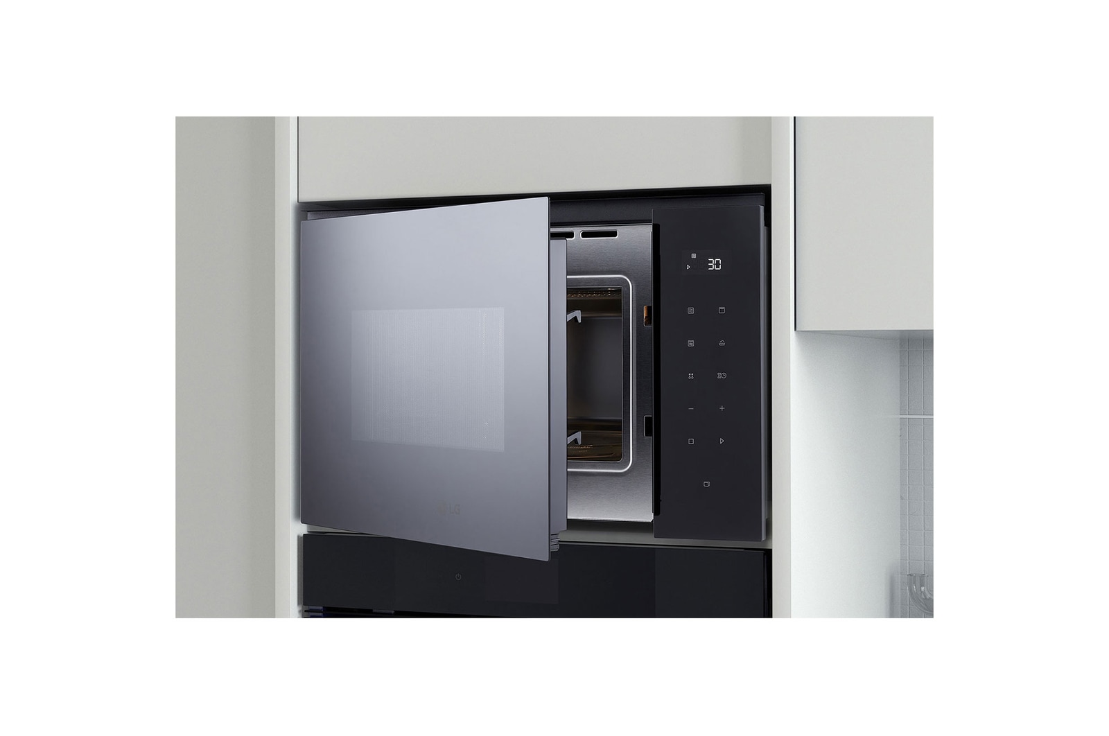 LG Built-in Microwave Oven | Touch Control| Stainless Steel |White Led Display | 8 Auto-cook Recipes |, MGBZ2593F