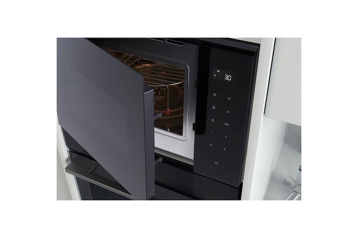 LG Built-in Microwave Oven with sleek touch control, multiple cooking functions, and stylish stainless steel finish, MGBZ2593F