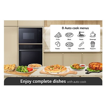 LG Built-in Microwave Oven | Touch Control| Stainless Steel |White Led Display | 8 Auto-cook Recipes |, MGBZ2593F