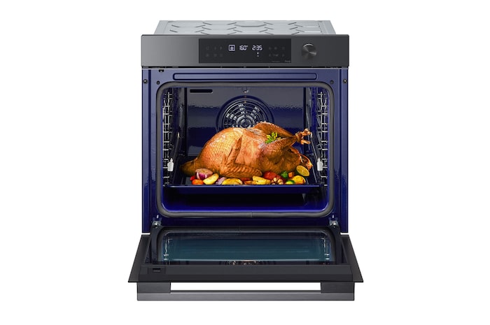 front door open view  with food