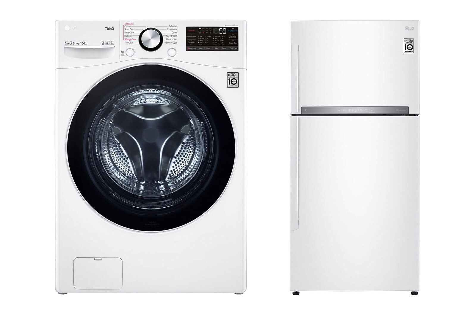 Front view of 15 KG Washing Machine with AI DD™ WF1510W.LT19HB