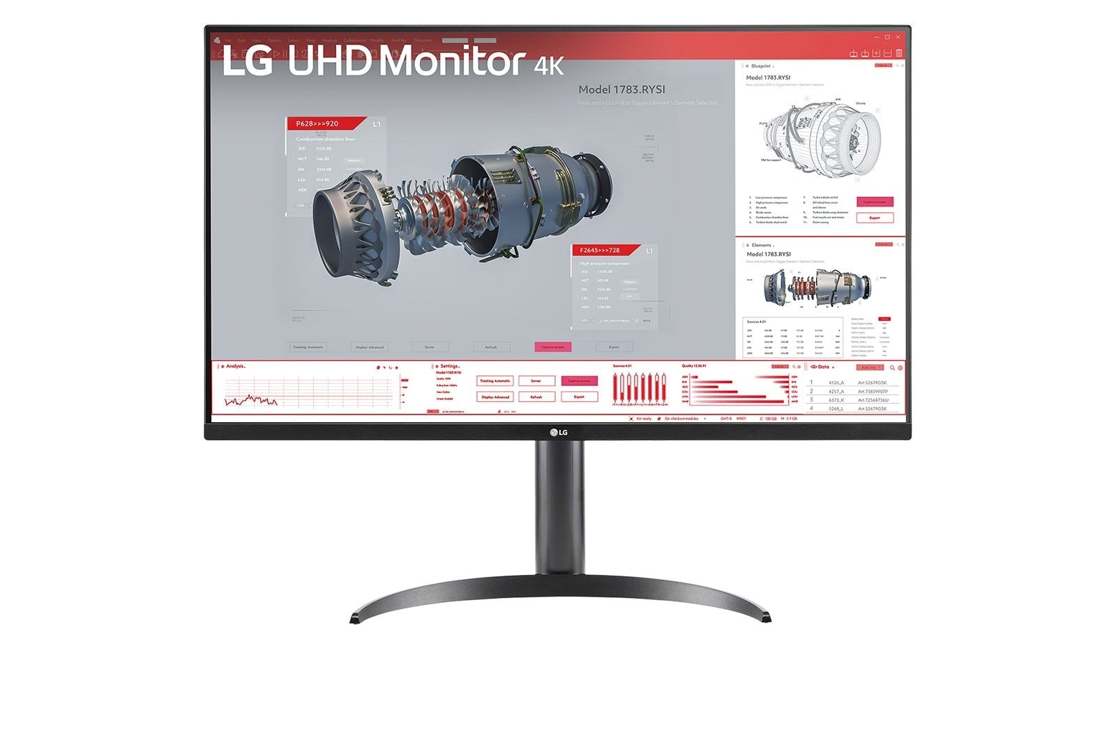Front view of 31.5&#39;&#39; UHD 4K HDR monitor with USB Type-C™ 32BR55U-B