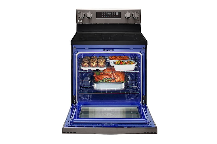 LG 6.3 cu.ft. Oven | Built-In AirFry | 5 Burner Cooktop | Smart Wi-Fi, LREL6323D