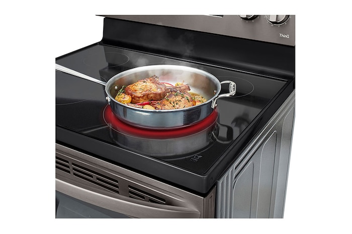 LG 6.3 cu.ft. Oven | Built-In AirFry | 5 Burner Cooktop | Smart Wi-Fi, LREL6323D