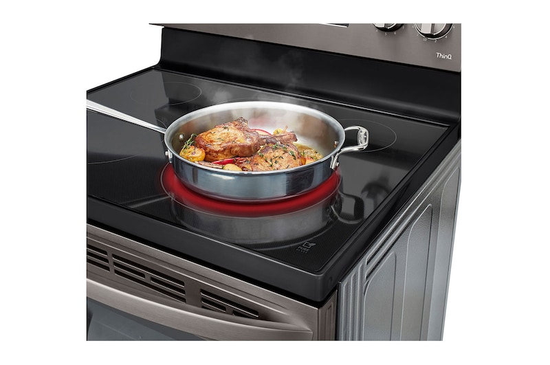 LG 6.3 cu.ft. Oven | Built-In AirFry | 5 Burner Cooktop | Smart Wi-Fi, LREL6323D