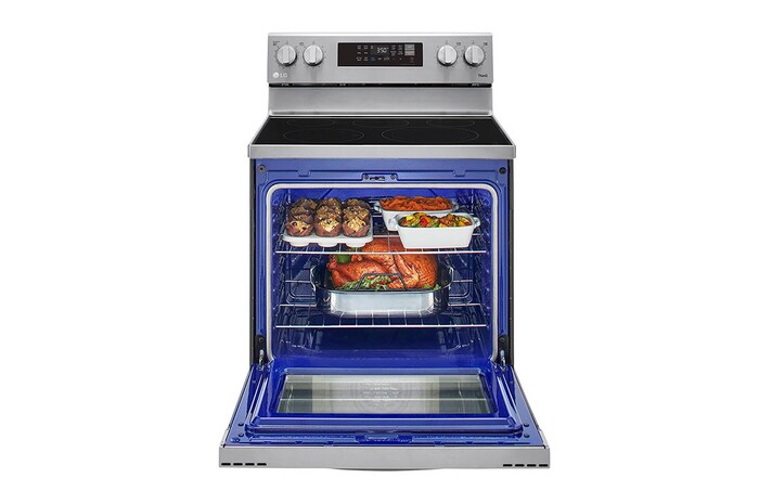 LG 6.3 cu. ft. capacity, Electric Range, Stainless Steel, Air Fry Technology, Multiple Cooking Settings, LED Touch Control, LREL6323S
