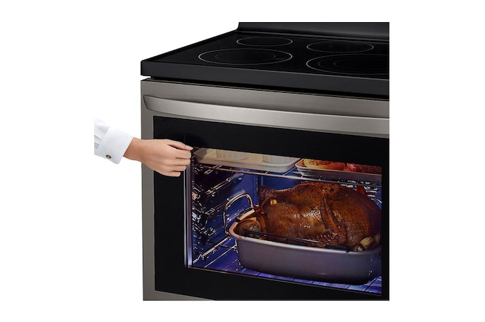 LG 6.3 cu ft. Electric Oven with Air Fry | Smart Wi-Fi | InstaView, LREL6325D