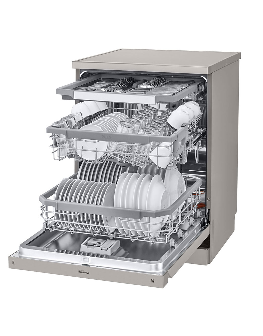 LG QuadWash™ Dishwasher,14 Place Setting, EasyRack™ Plus, Less