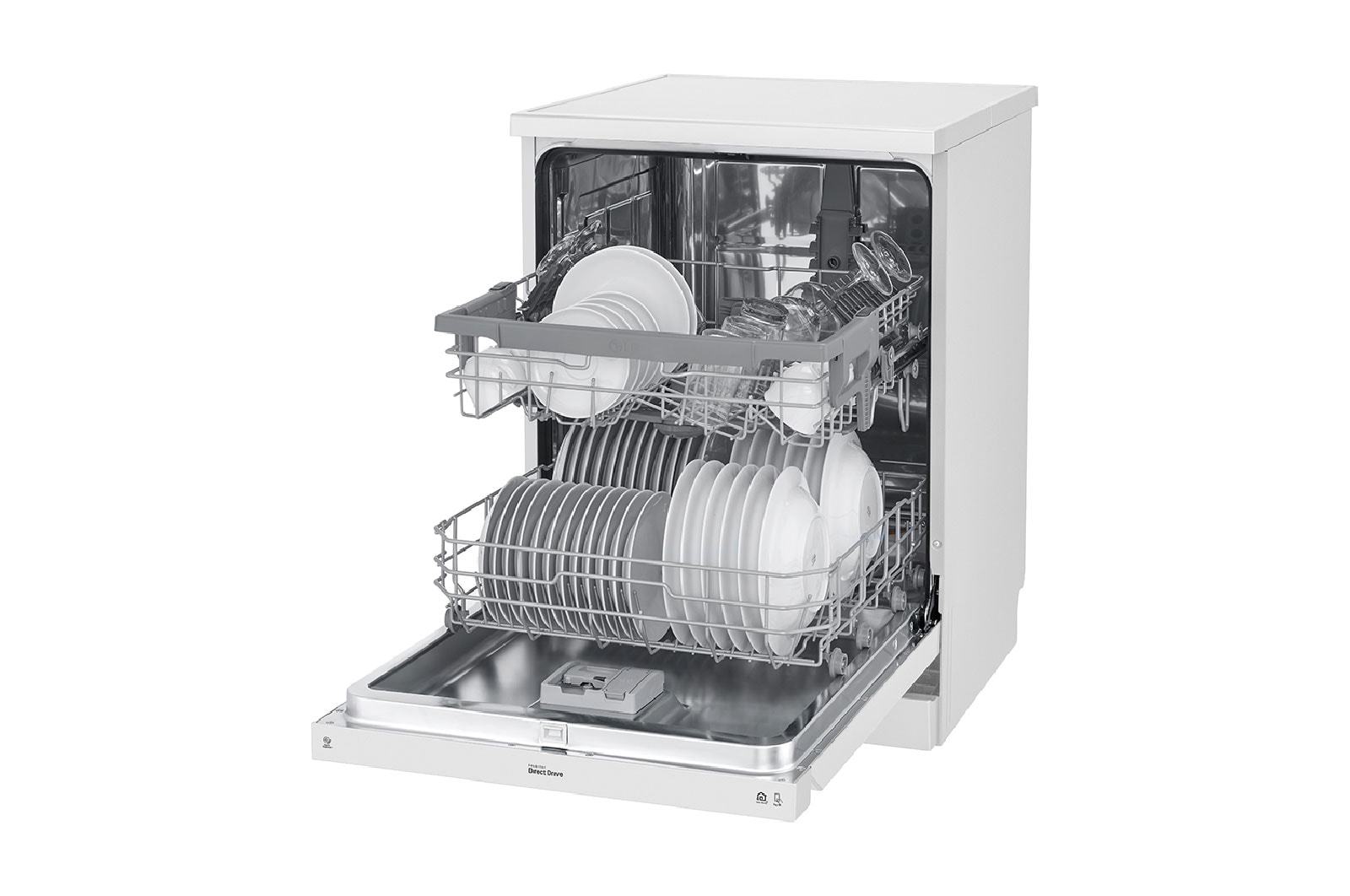 LG QuadWash | 14 Place | EasyRack | Dul Zone Wash | Inver. Direct Drive, DFB512FW