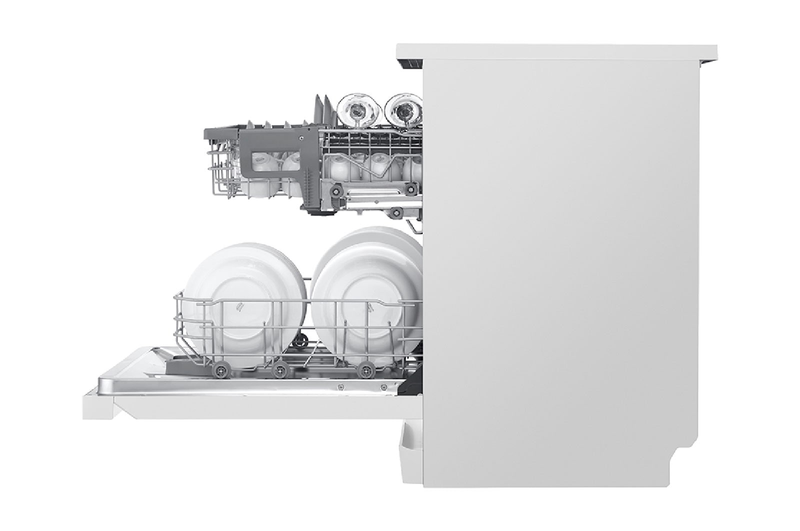 LG QuadWash | 14 Place | EasyRack | Dul Zone Wash | Inver. Direct Drive, DFB512FW