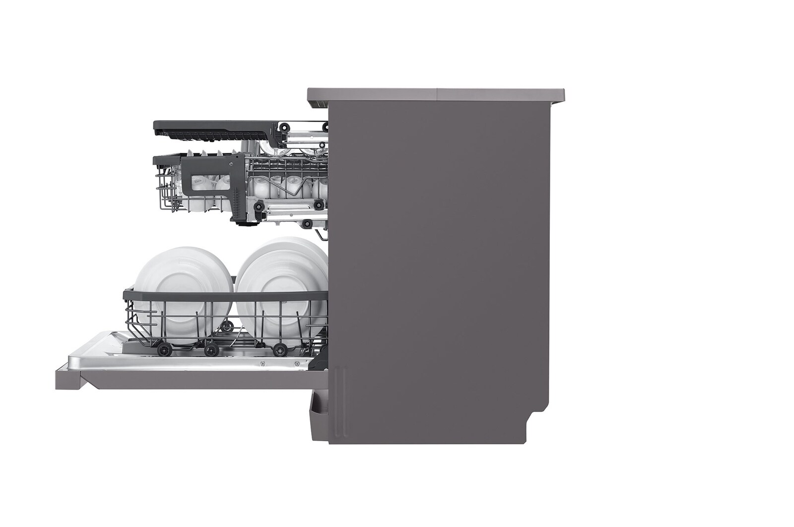 14 Place Setting Dishwasher, Matte Black Color,Quad Wash, Easy Rack