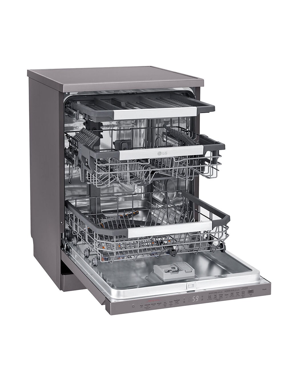 14 Place Setting Dishwasher, Matte Black Color,Quad Wash, Easy Rack