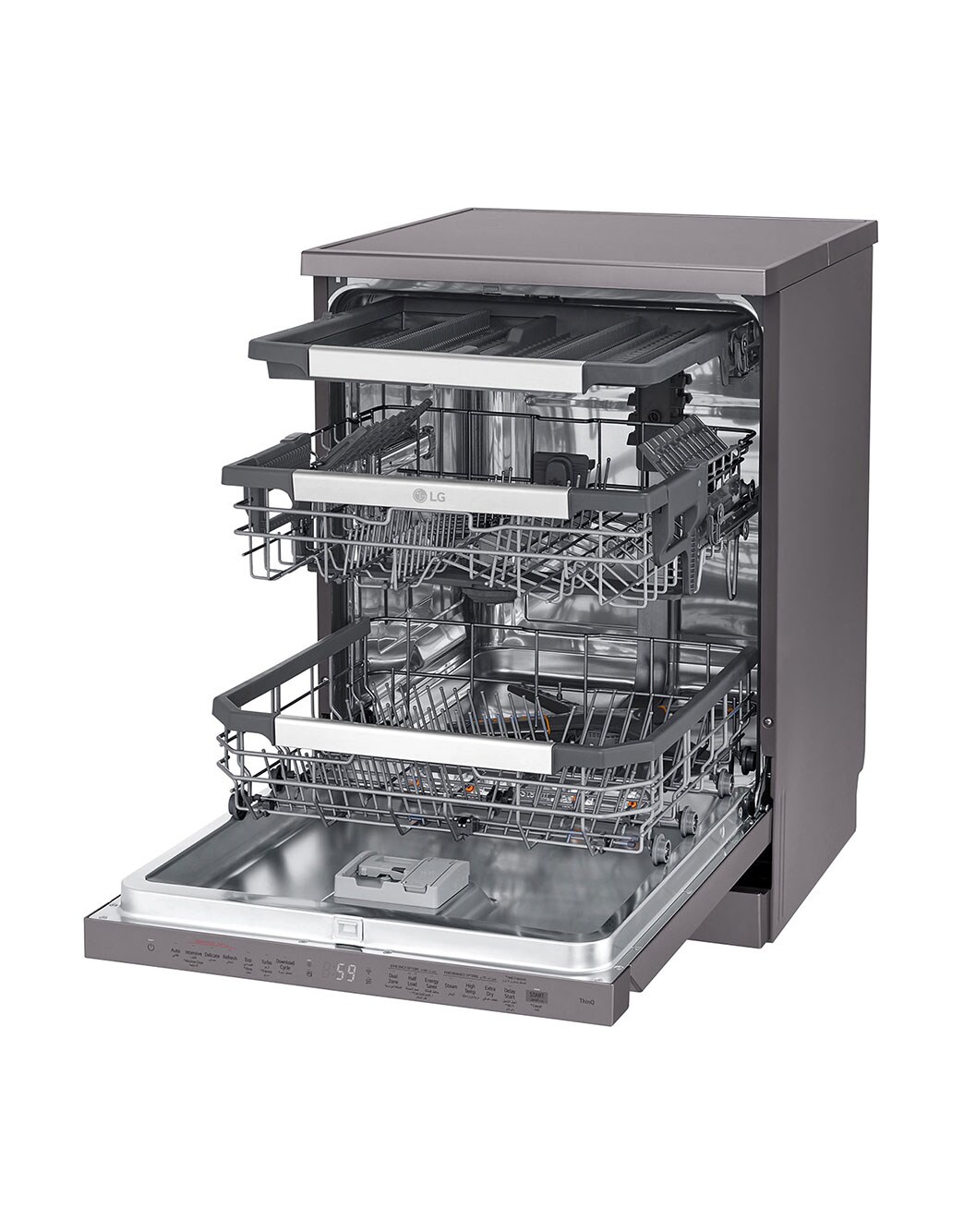 14 Place Setting Dishwasher, Matte Black Color,Quad Wash, Easy Rack