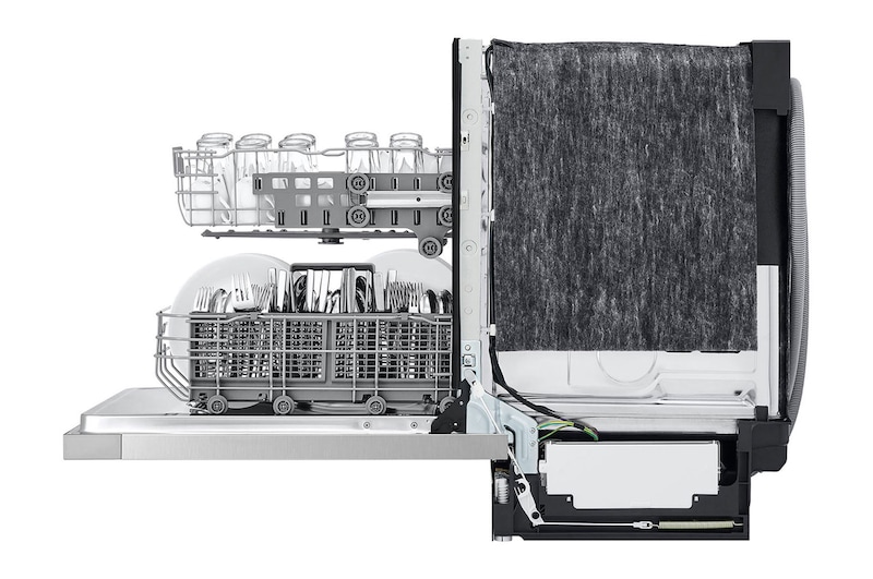 side view with shelf move downwards