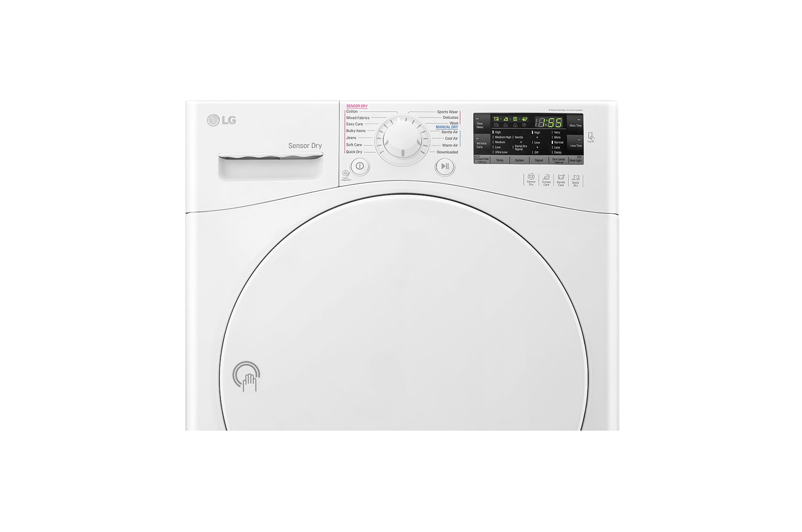 LG 7Kg Condensing Type Dryer, Sensor Dry, White Color, Smart Diagnosis , RC7066A1F
